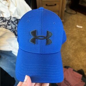 Under Armour Royal Blue Mesh Baseball Hat with Black Logo